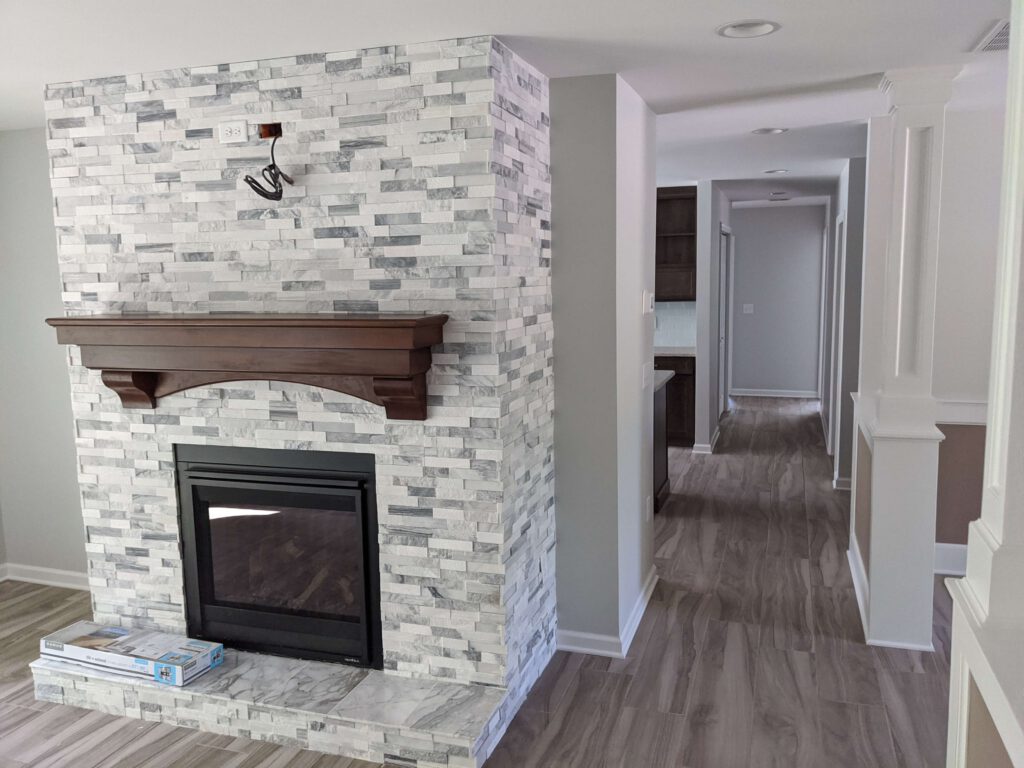 residential construction - finished fire place